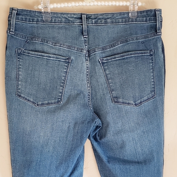 Mossimo Jegging Womens 14 Blue Two Tone Striped High Rise Denim Plus Size Jeans - Picture 7 of 10